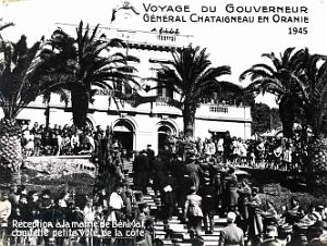 BENI-SAF - VOYAGE DU GOUVERNEUR GENERAL CHATAIGNEAU - 1945